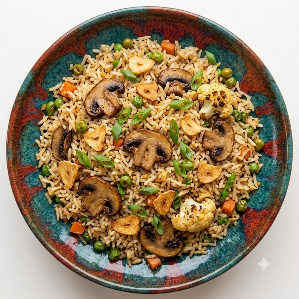 Mushroom Garlic Fried Rice